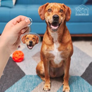 Custom Pet Keychain with Photo – Personalized Cat or Dog Keychain – Pet Memorial Gift – Custom Pet Portrait Keyring – Gift for Pet Lovers
