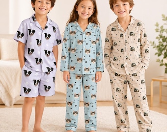 Kids Custom Pajama Set Using Pet Photos - Personalized Kids Pajamas