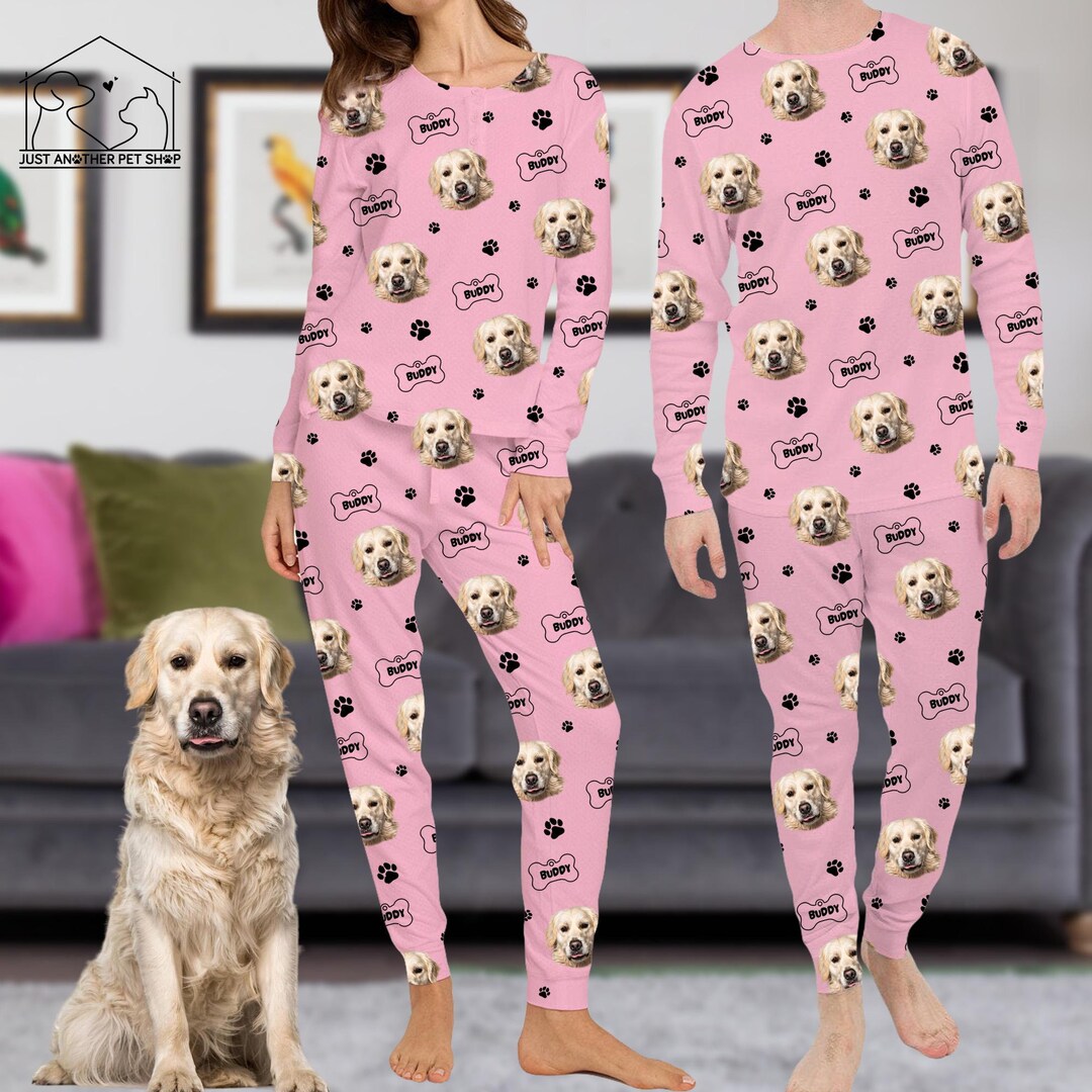 Custom Pet Photo Pajama Set: Personalized Matching Family Sleepwear - Etsy