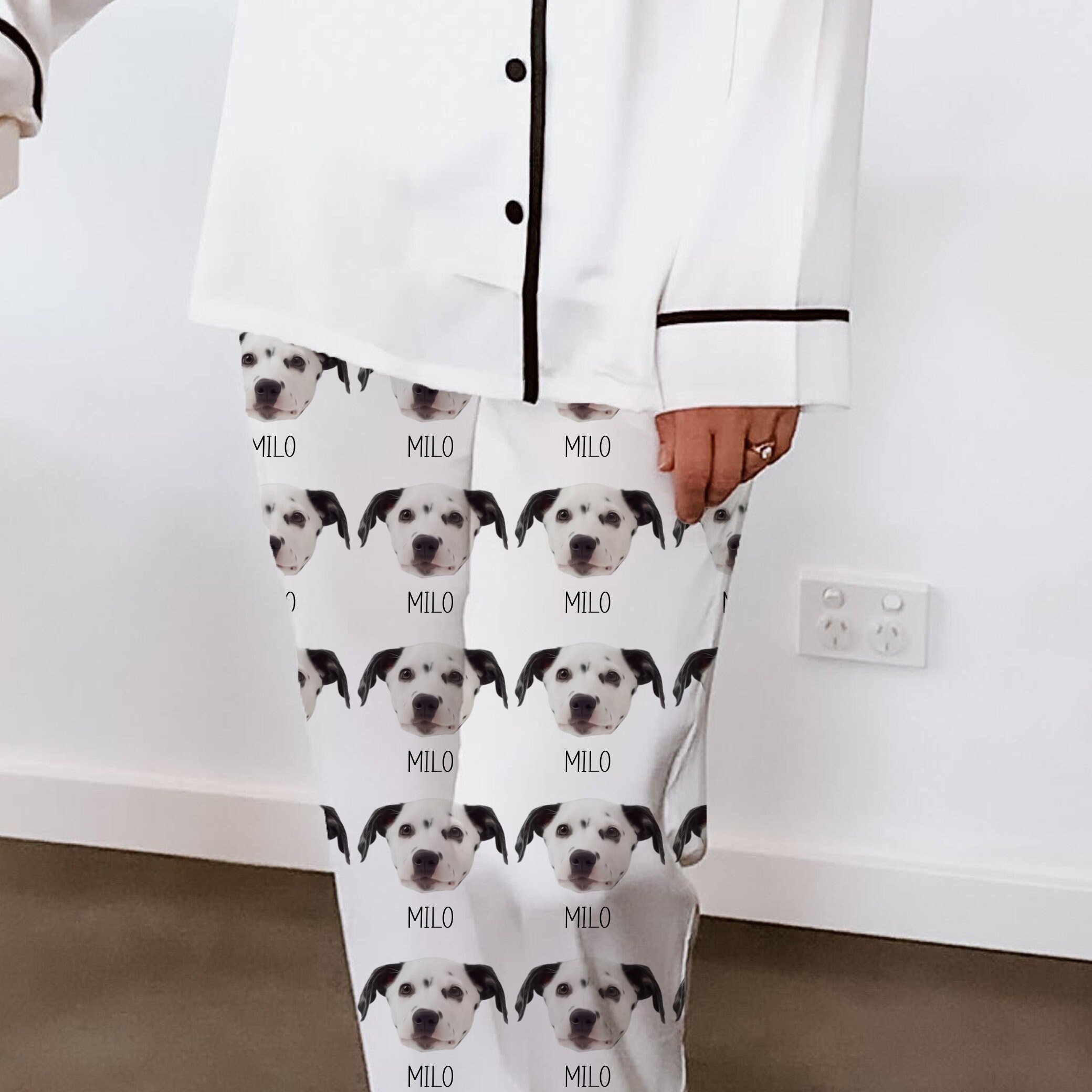 Puppy Print Pajamas Etsy UK