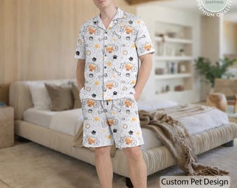 Custom Dog Dad Photo Keepsake Pajamas – Father's Day Gift for Pet Owner