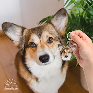Custom Pet Keychain with Photo – Personalized Cat or Dog Keychain – Pet Memorial Gift – Custom Pet Portrait Keyring – Gift for Pet Lovers