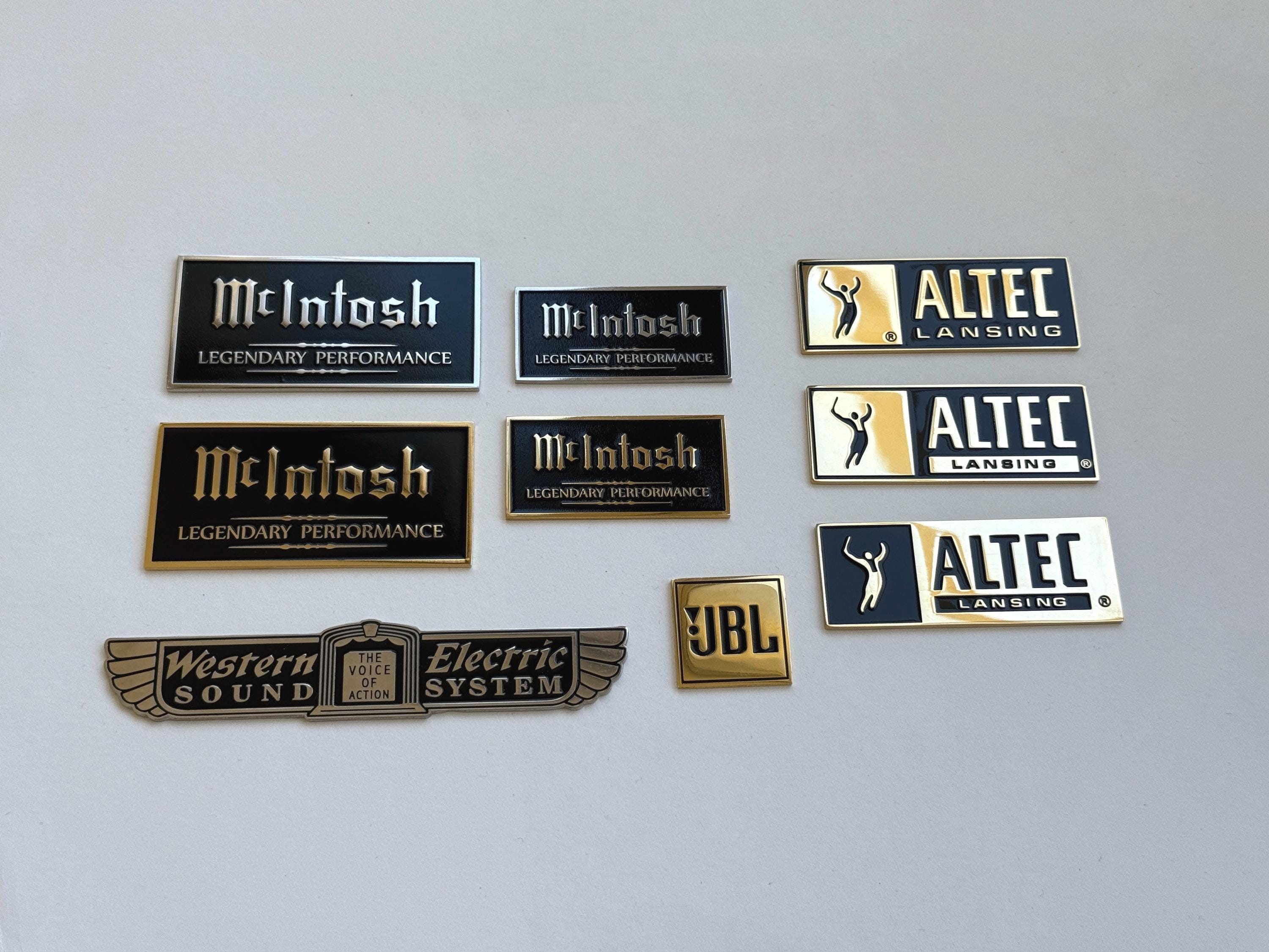 Mcintosh Logo Emblem – 50mm/70mm – Gold/nickel – Vintage Audio
