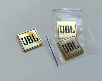 JBL Gold Logo Badge – Vintage Speaker Emblem – Classic Audio Replacement – 70s Hi-Fi Restoration – Audiophile Detail