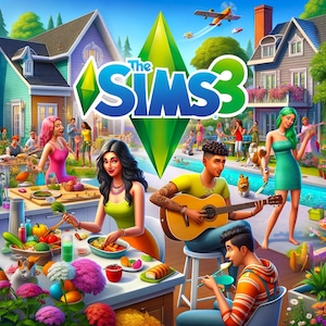Die Sims 3 Komplette Sammlung Enthält alle Erweiterungen, DLCs und Bonus Packs Volles PC Spiele Bundle Bild 1