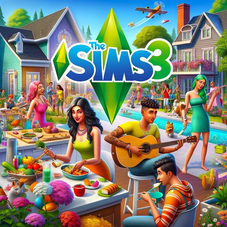 Die Sims 3 Komplette Sammlung Enthält alle Erweiterungen, DLCs und Bonus Packs Volles PC Spiele Bundle Bild 1