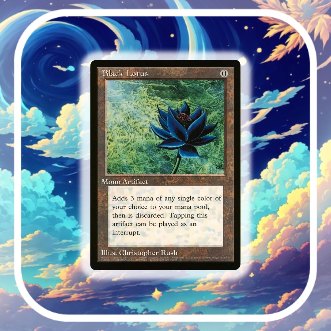 Black Lotus MTG Magic Holo Card CUSTOM Card Proxy Orica Etsy