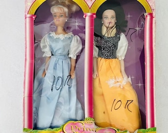 Vintage Barbie Doll Set Of 2 Cinderella And Snow White Unique Rare Still In Box
