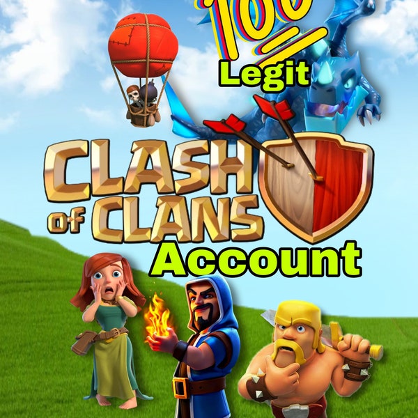 Cuenta Th12 Clash of Clans, 6 constructores, cuenta limpia, correo electrónico limpio