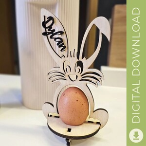 Fichier numérique de lapin de Pâques découpé au laser, fichiers CNC, gravure SVG, machine de gravure laser, fichier de découpe lapin