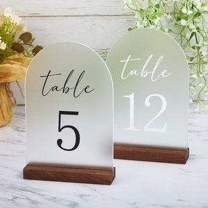 Table Numbers Wedding,Wedding Table Numbers, Acrylic Table Numbers, Wedding Table Centerpiece, Custom Frosted Wedding Reception Decor