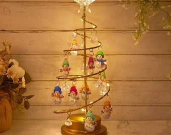 Personalized Christmas Tree Snowman Light,Custom Snowman Name,Christmas Decorations,Christmas Tree Night Light,LED Christmas Light String