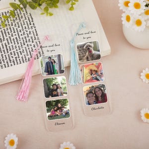 Custom Acrylic Bookmark from Your Photo,Personalized Picture Bookmark,Photo Bookmark,Bookmark For Women,Photo Gift,Reading Gift