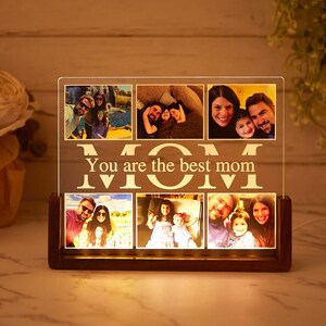 Personalisierte Familienfoto Nachtlicht, Geburtstagsgeschenk für Mama,Beste Mutter aller Zeiten,Benutzerdefinierte Nachtlicht Geschenke für Mama,Beste Mutter Geschenke,Mama Weihnachten
