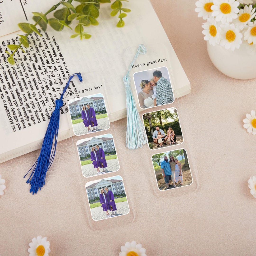 Custom Photos Bookmarks With Tassel, Personalized Name Bookmark for ...