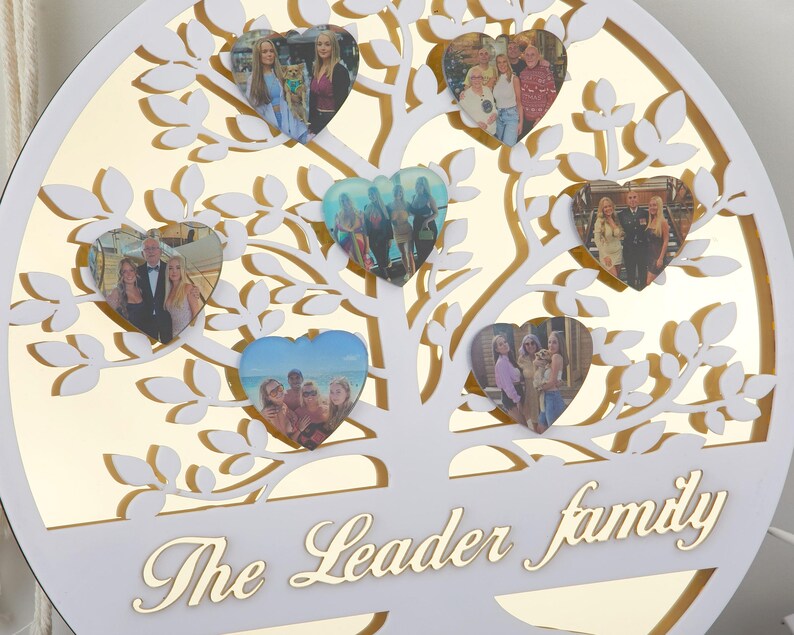 Personalized Family Tree of Life Night Light,acrylic Photo Customized ...
