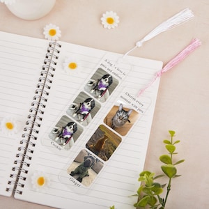 Personalized acrylic bookmarks,Customized pet photo bookmarks,Pet commemorative gifts,,Picture bookmarks,And Christmas gifts for book lovers