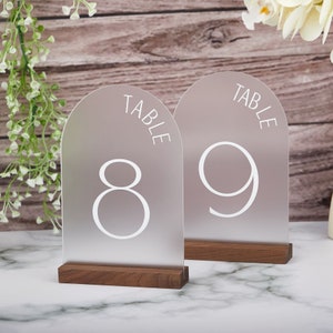 Wedding Table Numbers, Table Numbers Wedding, Acrylic Table Numbers, Wedding Table Centerpiece, Custom Frosted Wedding Reception Decor