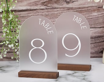 Wedding Table Numbers, Table Numbers Wedding, Acrylic Table Numbers, Wedding Table Centerpiece, Custom Frosted Wedding Reception Decor
