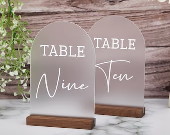 Wedding Table Numbers, Table Numbers Wedding, Wedding Table Centerpiece, Custom Frosted Wedding Reception Decor, Acrylic Table Numbers