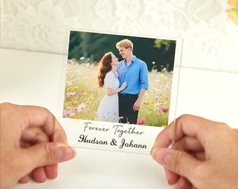 Personalisierte Foto Acrylblock Plakette, benutzerdefinierte Foto Acrylblock, Acryl Fotoblock Geschenk, Jubiläumsgeschenk, Geschenk für Paar, Geschenk für sie