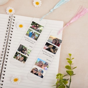 Custom Photos Bookmarks with Tassel,Personalised Acrylic Bookmark for Women,Back To School Gift,Gift for Dad,Valentine&#39;s Day Gifts