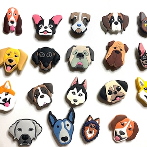 Dog Croc Charms, Dog Shoe Charms, Shoe Accessories, Dog Charms, Dog Breed Charms, Dog Pins, Dog Jibbitz, Husky, Frenchie, Labrador, Pug 22