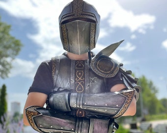 Armor Fallen Knight Dark Souls III - Breastplate, Shoulder Guard, Helmet and bracers. Custom cosplay props commissions.