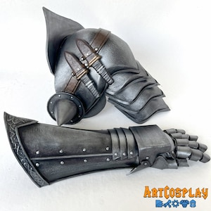 Armor Undead Legion Set Dark Souls III - shoulder pad and bracer. Custom cosplay props commissions.
