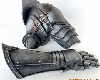 Armor Undead Legion Set Dark Souls III - shoulder pad and bracer. Custom cosplay props commissions.