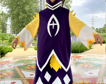 Fabric costume cosplay Adam Hazbin Hotel Extermination day.  Custom cosplay props commissions.