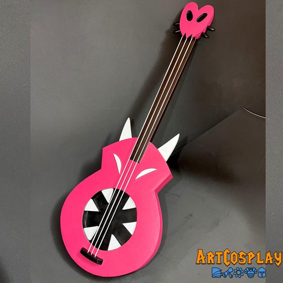 Cosplay Moxxie Guitar Hazbin Hotel Helluva Boss. Custom Cosplay