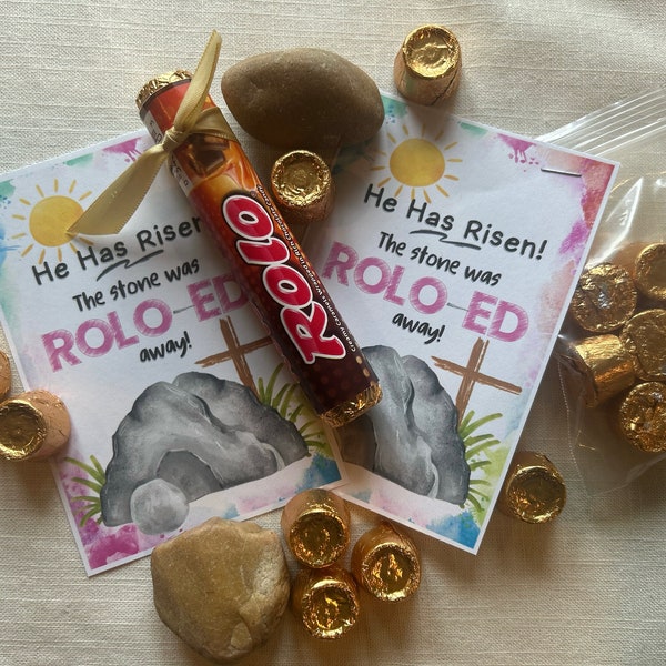 Easter Tag | "The Stone Was Rolo-ed Away" | Printable | Instant Download