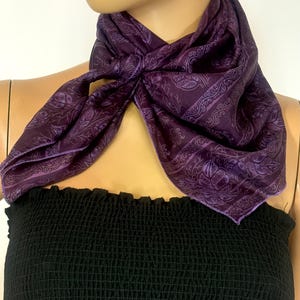 Pure Silk Scarf: Boho Square Headwrap, Chemo/Neck Scarf, Silk Sari Bandana, Gift
