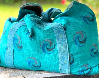 Vintage Cotton Kantha Big Tote Bolsa Kantha Reciclada Bolsa Kantha Artesanal Bolsa de Compras Kantha Bolsa Kantha Antiga Bolsa Jhola Indiana Bolsa Hippie Bolsa de Mercado