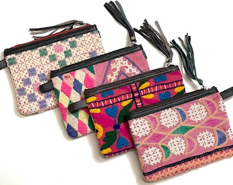 Vintage Coin pouch Hand Embroidered Pouch Small Coin Vintage  embroidery Banjara boho pouch  Ibiza boho Coin pouch