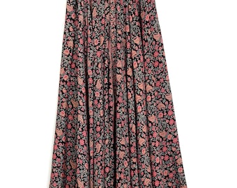 Boho Wide Leg Silk Palazzo Pants: Festival Yoga Trousers