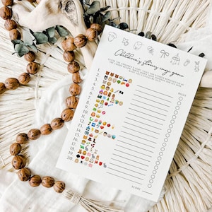 Gioco Emoji Pictionary per bambini / Gioco Emoji per baby shower / Emoji Pictionary / Gioco Emoji per libri per bambini / Giochi per baby shower stampabili #mg18