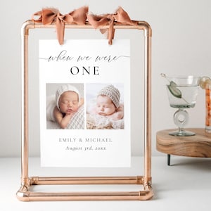 Hochzeit Tischnummer mit Baby Fotos, als wir Alter Tischnummer waren, Hochzeit Kinder Fotos Tischnummer Vorlage, Empfang Tischnummer