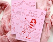 Martini Bachelorette Weekend, Cocktail Party For Girls, Margarita Itinerary (Editable Template) #mg8