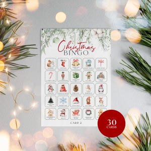 Printable Christmas Bingo, Christmas Games, Kids Christmas Party Game, Christmas Classroom Activity, Xmas Family Game Night, Holiday Bingo