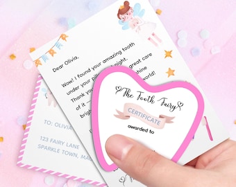Mini Tooth Fairy Set, Editable Letter & Certificate (Instant Download)