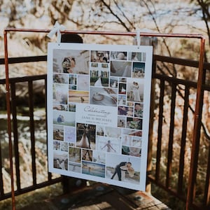 Personalized 24x36 Photo Collage Poster - 47 Photos, Anniversary Gift, Funeral Memorial