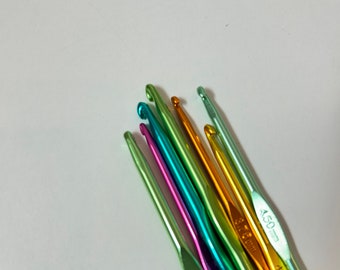 Aluminum crochet hook size in 2.5mm/3mm/3.75mm/4mm/5mm, knitting hook, crochetting, knitting, yarn