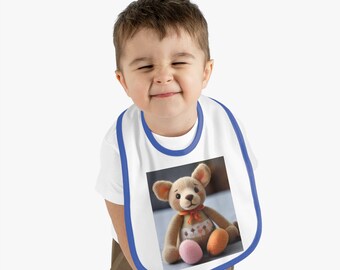 Baby Contrast Trim Jersey Bib