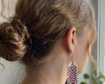 APEX Beaded Fringe Earring Pattern PDF – Brick Stitch Seed Bead Jewelry Pattern Download