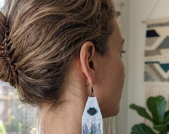 Glint Beaded Fringe Earring Pattern PDF – Brick Stitch Seed Bead Jewelry Pattern Download