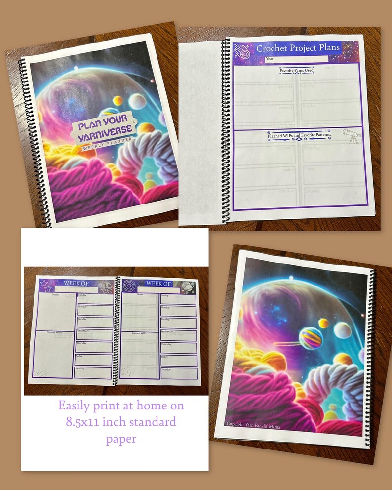 Printable/ Fillable Crochet WIP Weekly Planner - Etsy