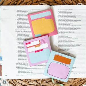 Bright Bible Study Sticky Note Set, Word Study, 3x3