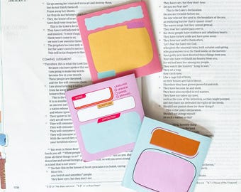 Bright Bible Study Sticky Note Set, Word Study, 3x3